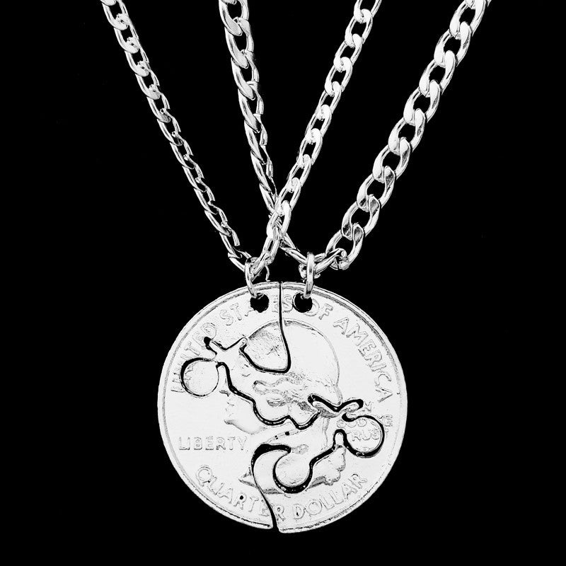 Motocross Necklace - Interlocking Pendant