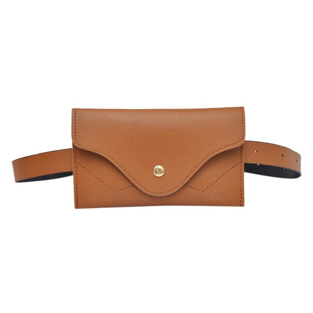 Elegant Leather Waist Bag